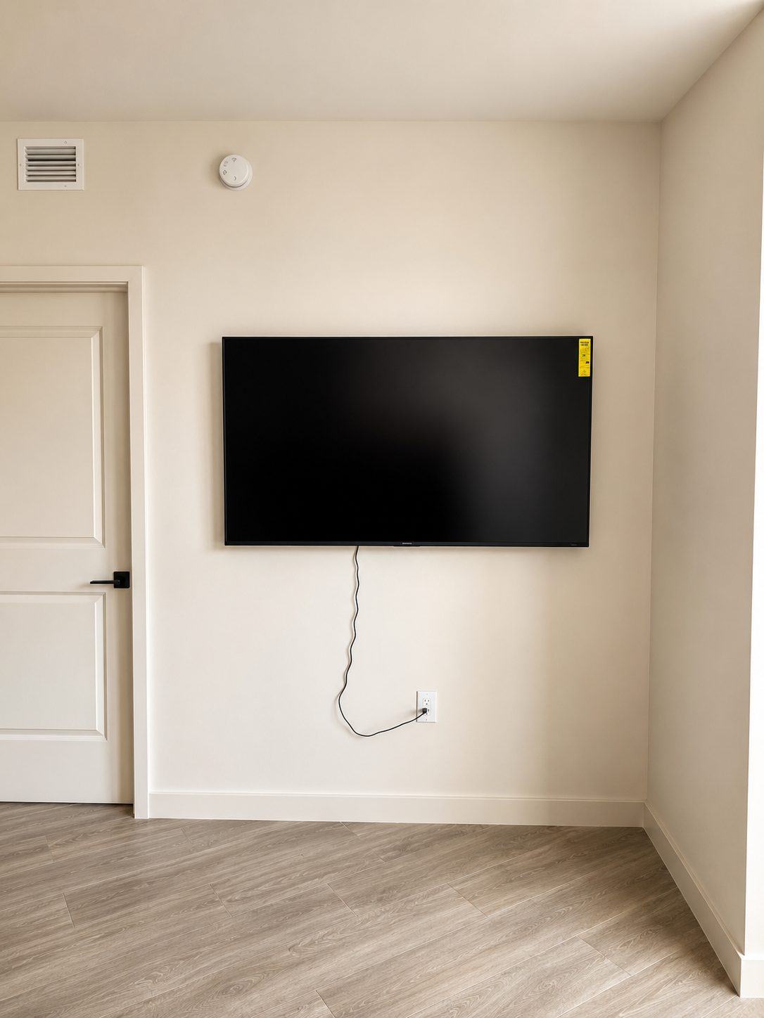 Clean, level installation work in a finished room